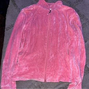 Pink Talbots zip up sweater